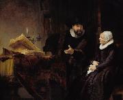 Double Portrait of the Mennonite Preacher Cornelis Claesz Anslo and his Wife Aeltje Gerritser.Schouten (mk33)